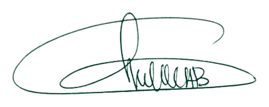 Signature manuscrite d'Alexia Bell